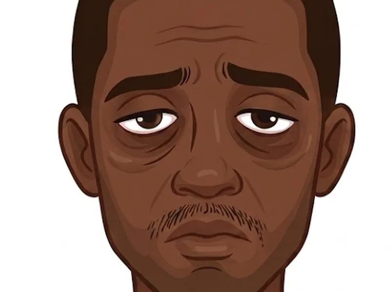Illustration of a man’s face with unkempt stubble before the appointment